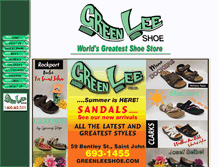 Tablet Screenshot of greenleeshoe.com